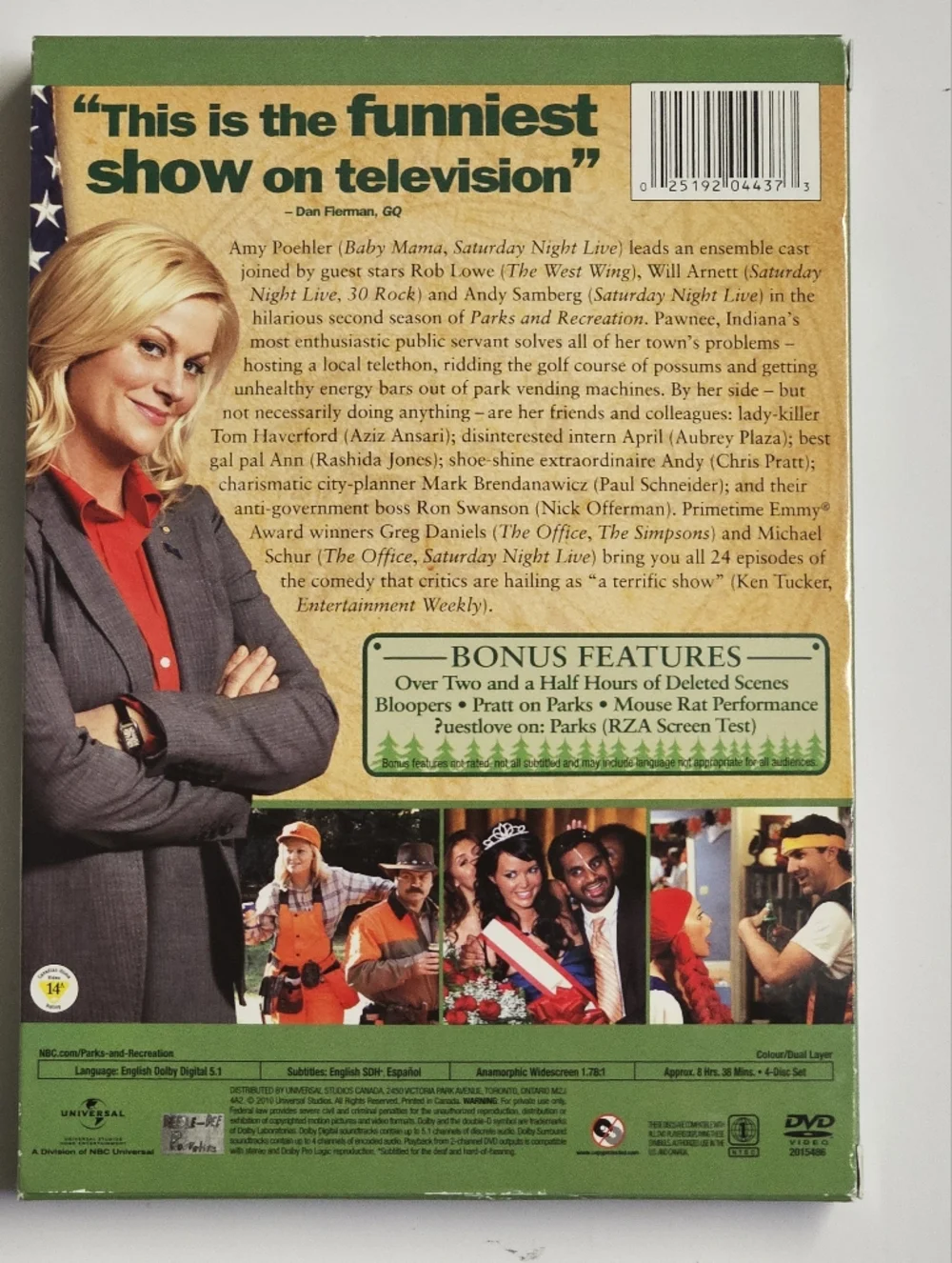 Universal Parks and Recreation Season Two DVD Cover — Green, Yellow, Red - Picture 2 of 5